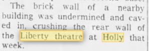 Holly Theatre - 05 Apr 1961 Article Refers To 35 Years Prior (newer photo)
